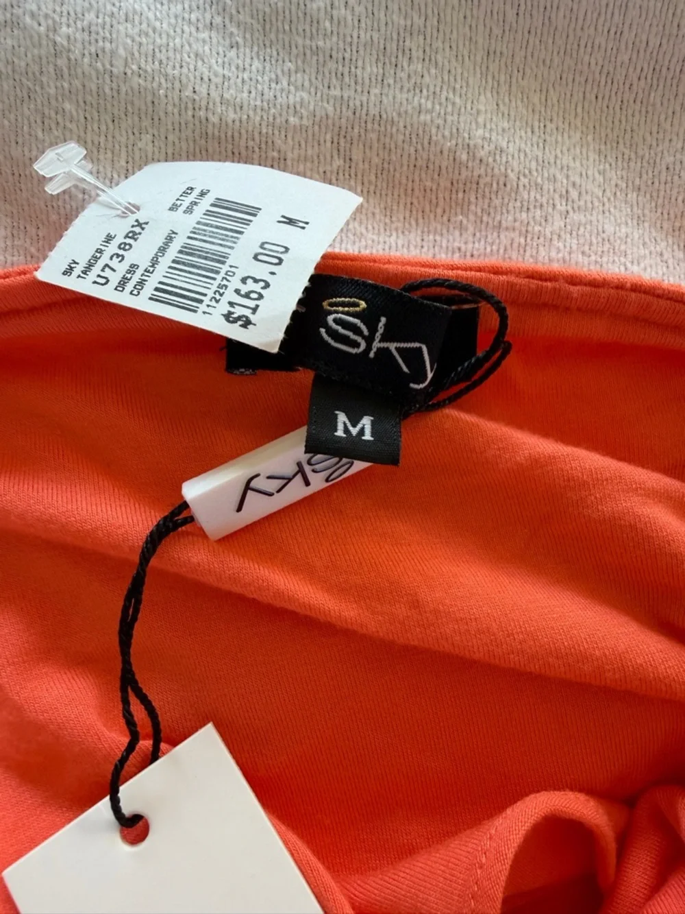 NWT SKY Orange Halter Maxi Dress Medium Boho Flowy Summer Beach Vacation Resort - Picture 4 of 8